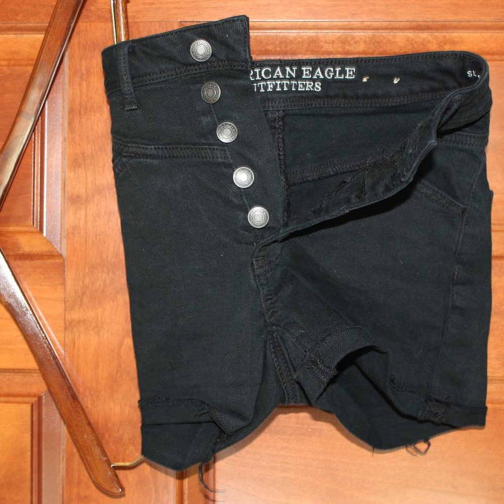 American Eagle High-Waisted Black Shorts